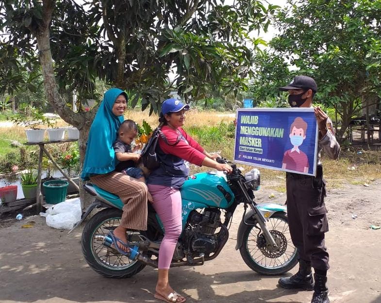 Tingkatkan Disiplin Prokes, Polsek Teluk Meranti Kembali Imbau Warganya