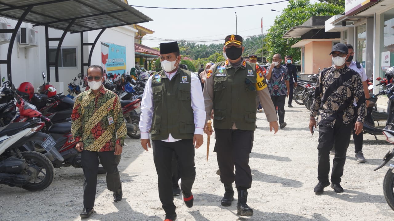 Polres Pelalawan Gelar Pemeriksaan Ruangan Isolasi Pasien Positif Covid-19