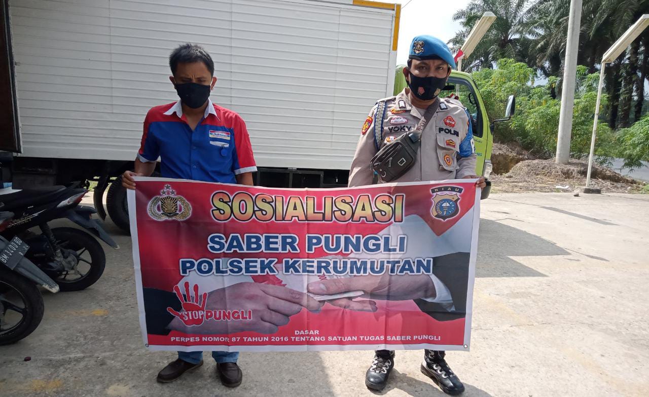 Polsek Kerumutan Sosialisasikan Saber Pungli ke Masyarakat