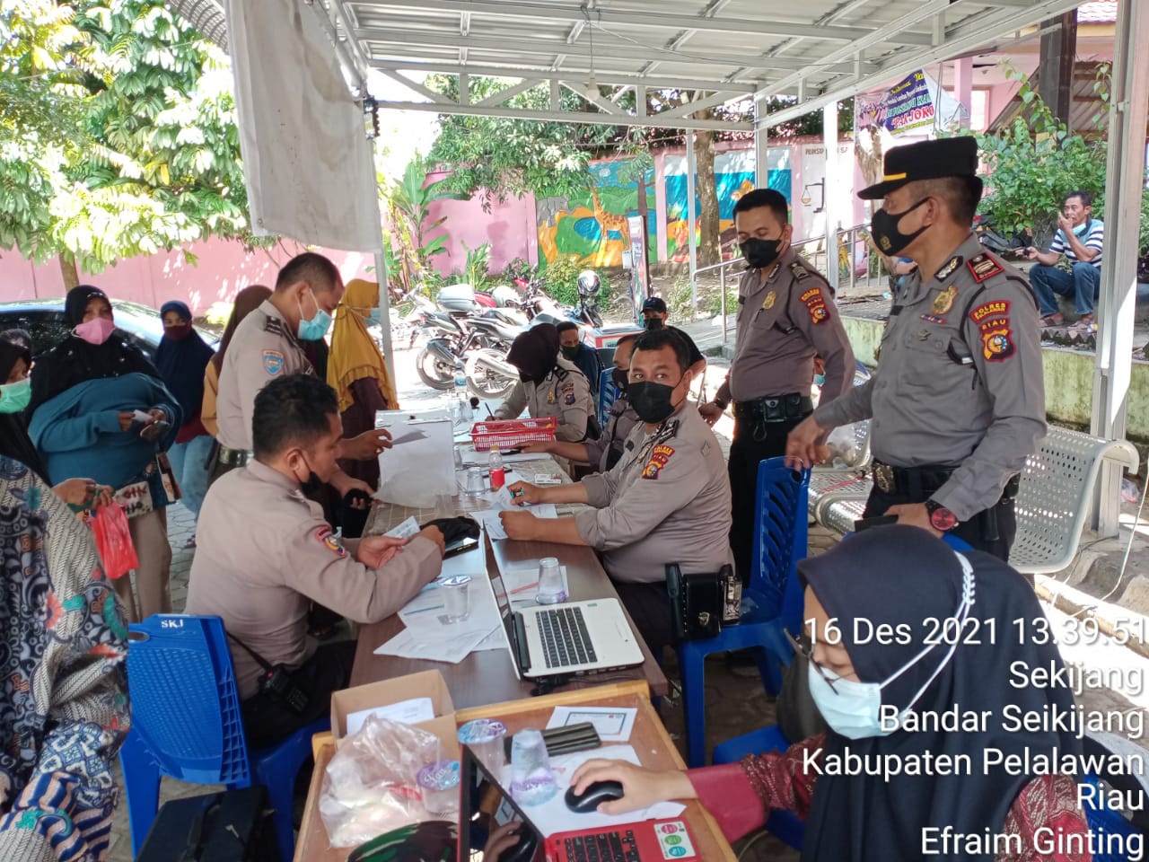 Polsek Bandar Sei Kijang Gesa Vaksinasi Covid-19 Wilkum, Ini Capaiannya