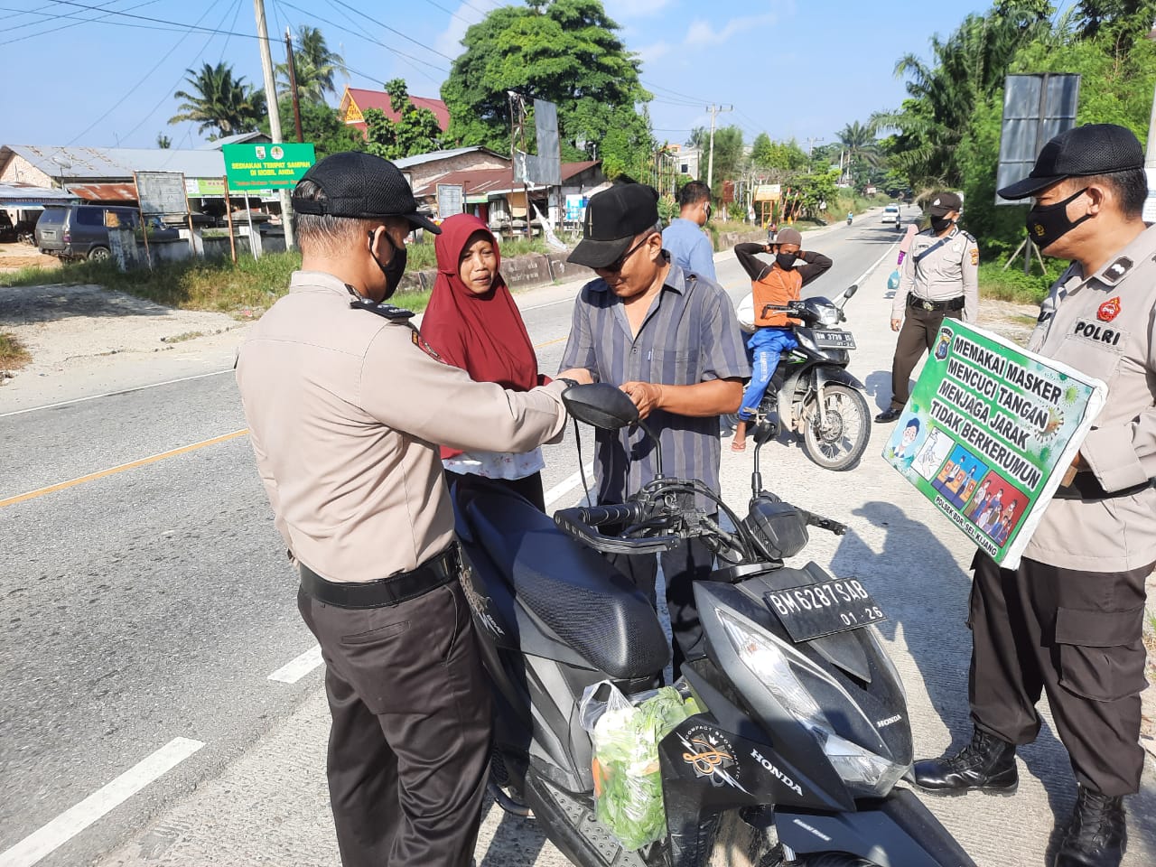 Cegah Wilkum Dari Paparan Covid-19, Polsek Bandar Sei Kijang Gelar Operasi Yustisi
