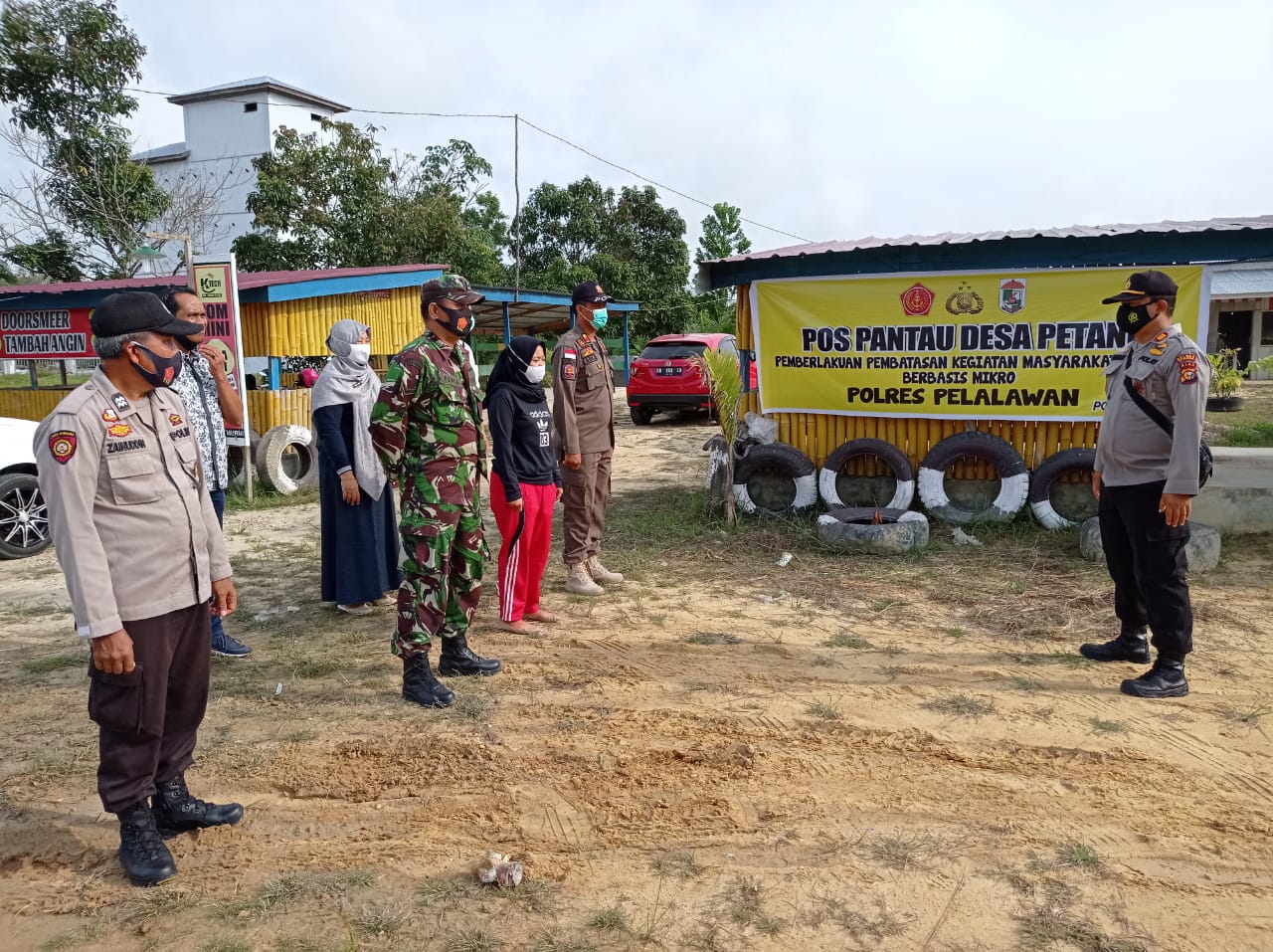 Polsek Bunut Gelar Posko PPKM Berskala Mikro