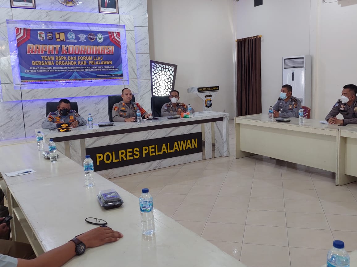 Kapolres Pelalawan Pimpin Rakor Keselamatan Berlalulintas dan Penerapan Prokes