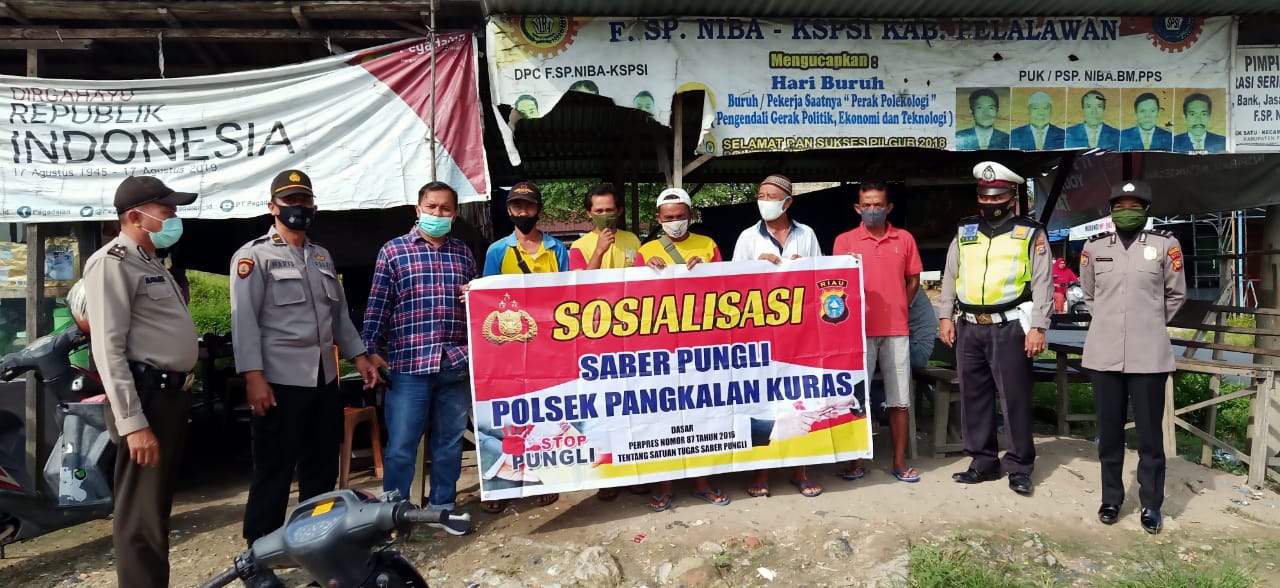 Polsek Pangkalan Kuras Terus Sosialisasikan Saber Pungli kepada Anggota SPSI