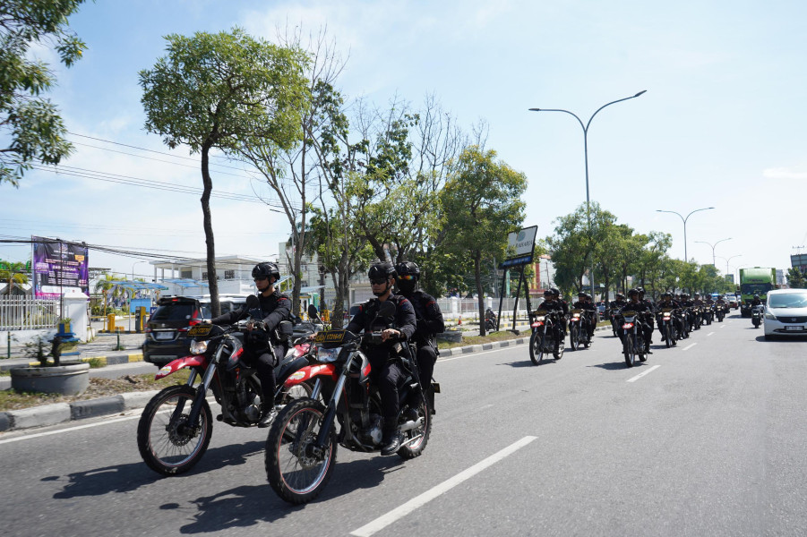 Polda Riau Turunkan Ratusan Personel dalam Patroli Skala Besar