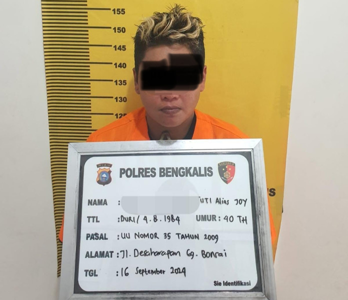 Perempuan Bandar Sabu Diringkus di Bengkalis, 27,98 Gram Sabu Diamankan
