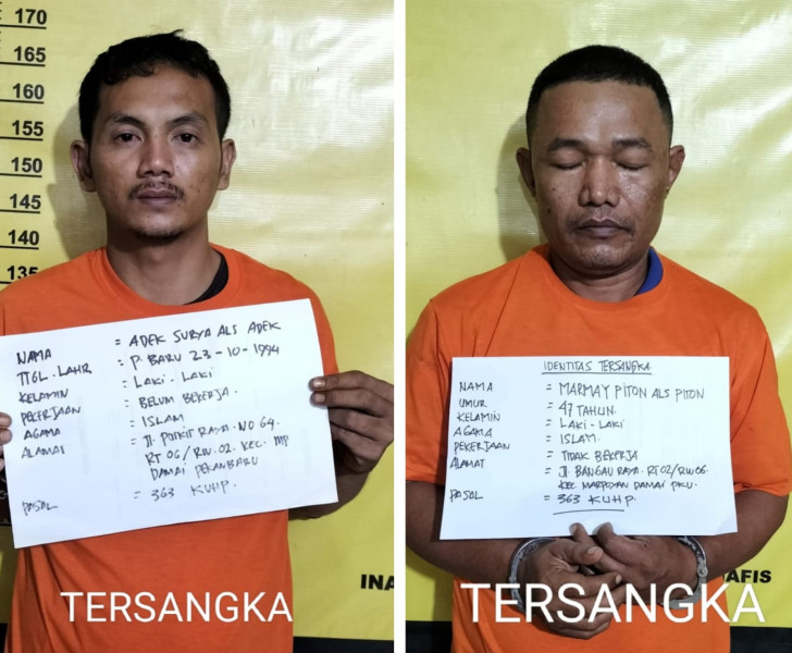 Dua Pelaku Curanmor di Pekanbaru Ditangkap, Hasil Curian Dipakai untuk Beli Sabu