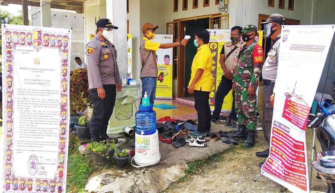 Kapolsek Kerumutan Bersama Personel Melaksanakan Pengamanan Kampanye Calon Bupati dan Wakil Bupati