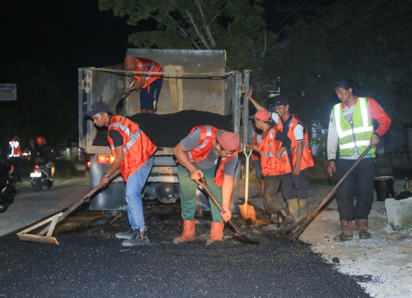 Pemko Pekanbaru Percepat Perbaikan Jalan Rusak, Prioritaskan Jalur Mudik