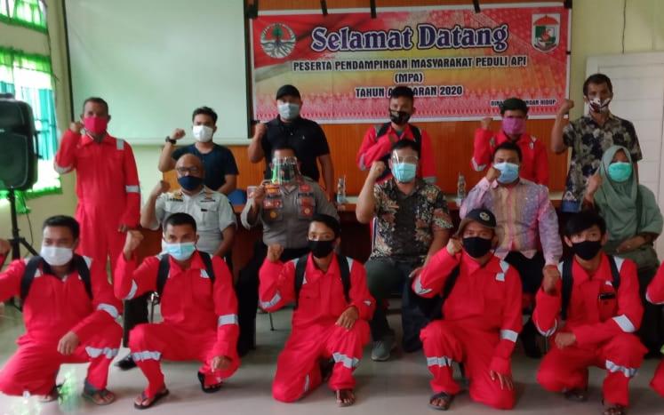 Polsek Kerumutan Hadiri Kegiatan Pendampingan Masyarakat Peduli Api
