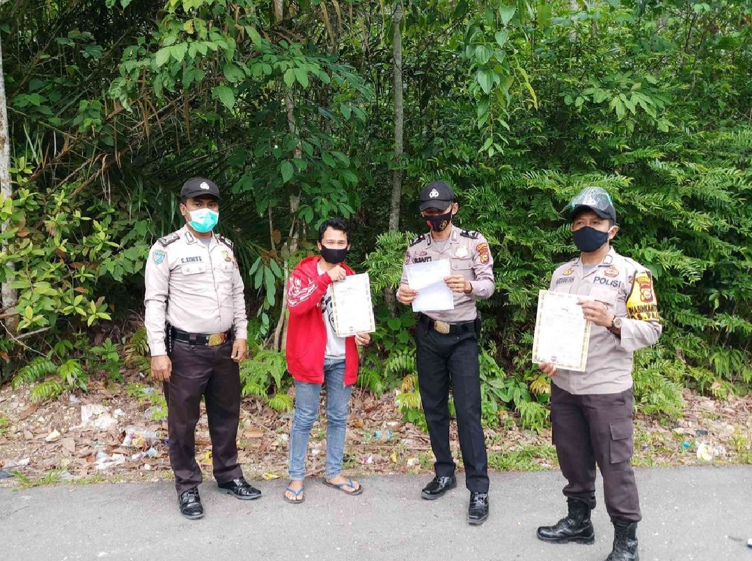 Polsek Pangkalan Kuras Kembali Sosialisasikan Maklumat Kapolda Riau Tentang Karhutla