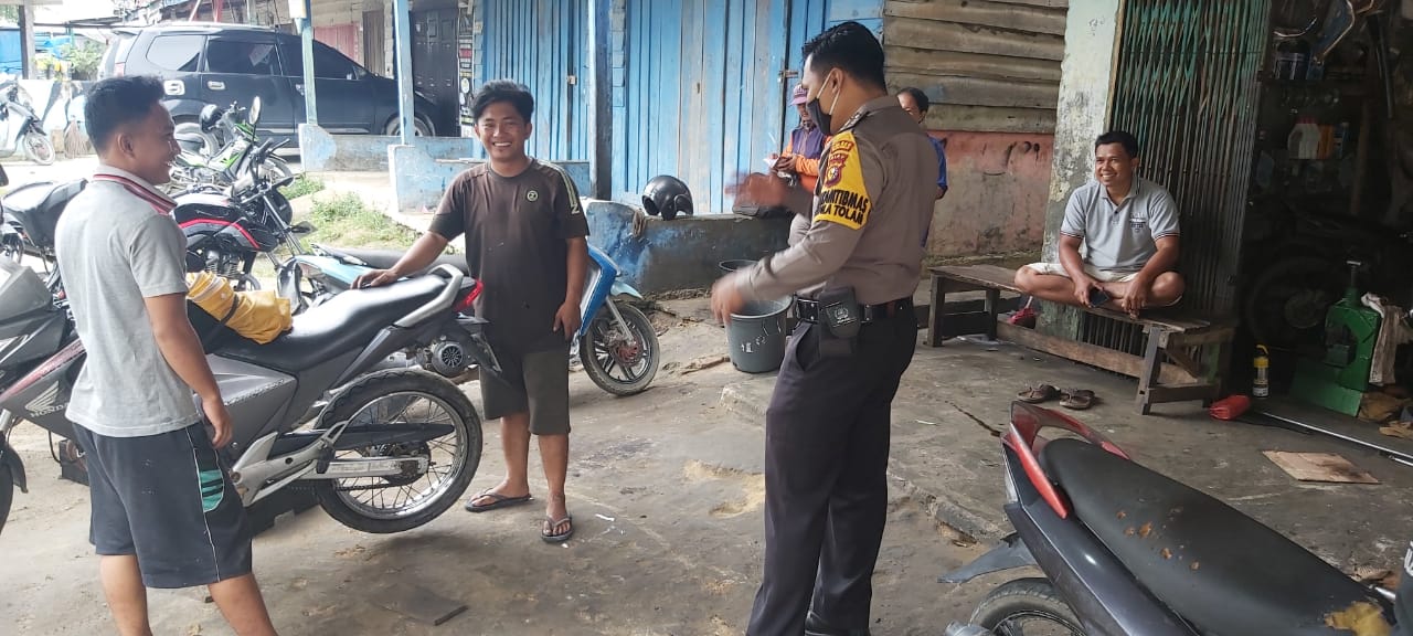 Polsubsektor Pelalawan Rutin Jalankan Operasi Yustisi Masa Pandemi