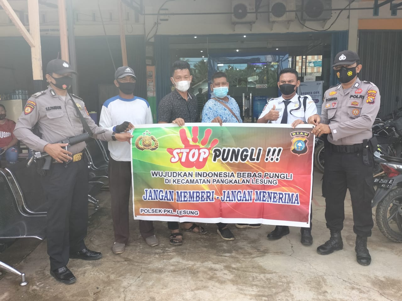 Giat Rutin, Polsek Pangkalan Lesung Laksanakan Saber Pungli