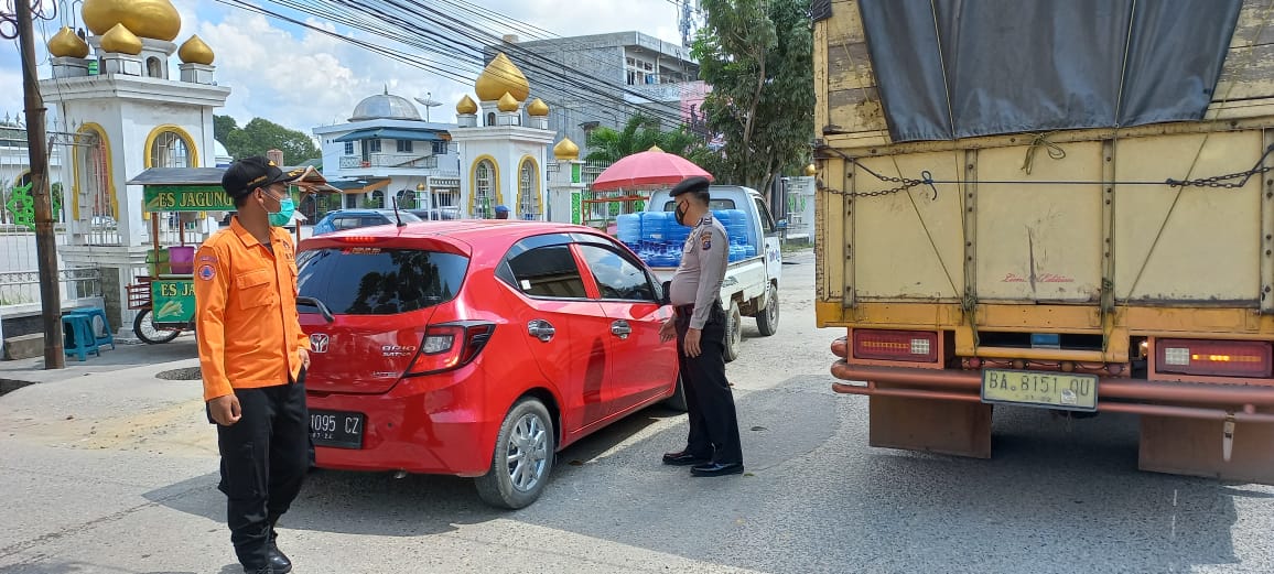 Polsek Pangkalan Kerinci Jaring Puluhan Pelanggar Prokes Saat Operasi Yustisi