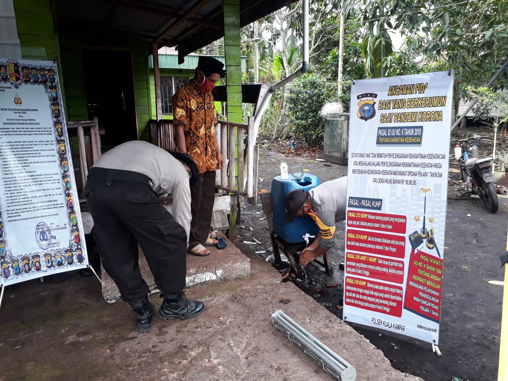 Polsek Kuala Kampar Pantau Tempat Lokasi Sebelum Kampanye Dimulai