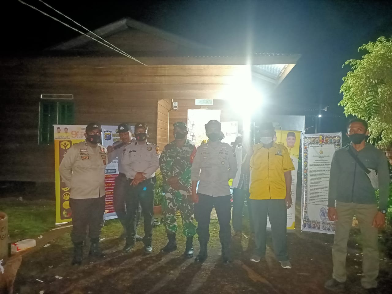 Polsek Kuala Kampar Awasi Pelaksanaan Kampanye Agar Terapkan Sesuai Protokol Kesehatan