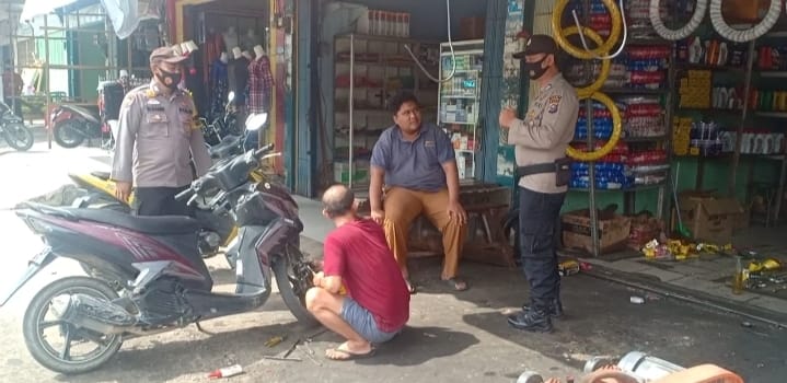 Polsek Pangkalan Kerinci Gelar Operasi Yustisi Penerapan Protokol Kesehatan