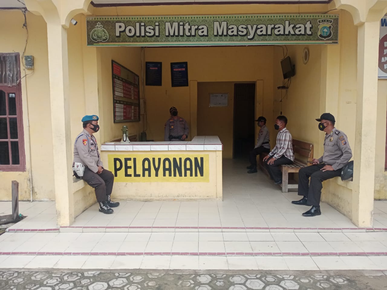 Polsek Kerumutan Siagakan Personel untuk Amankan Markas Komando