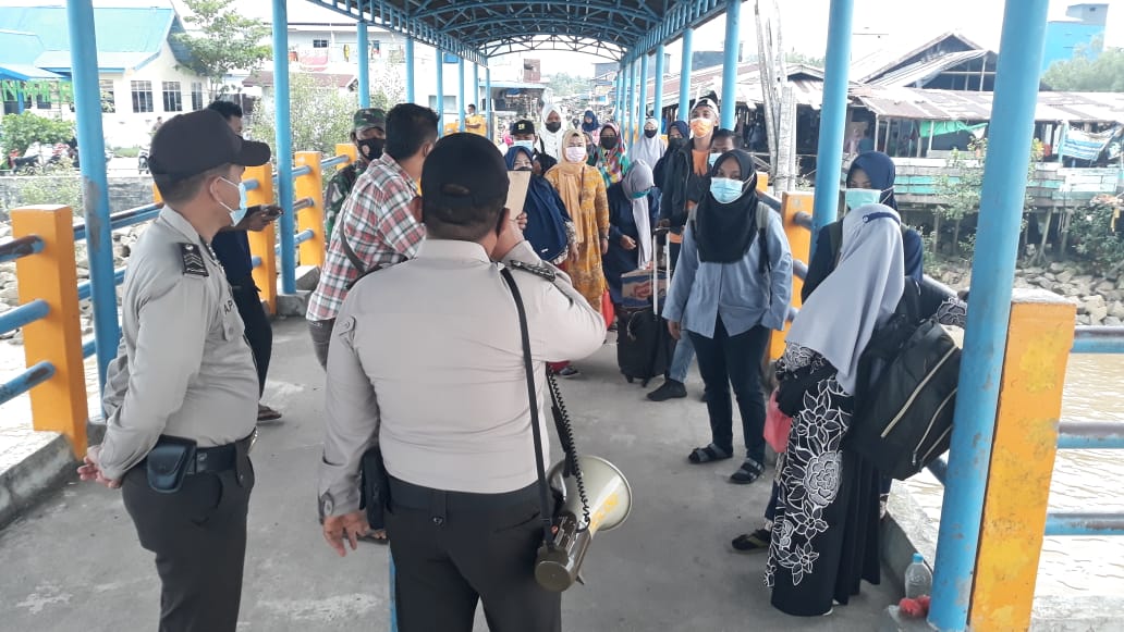 Aktivitas di Pelabuhan Penyalai Dipantau Polsek Kuala Kampar