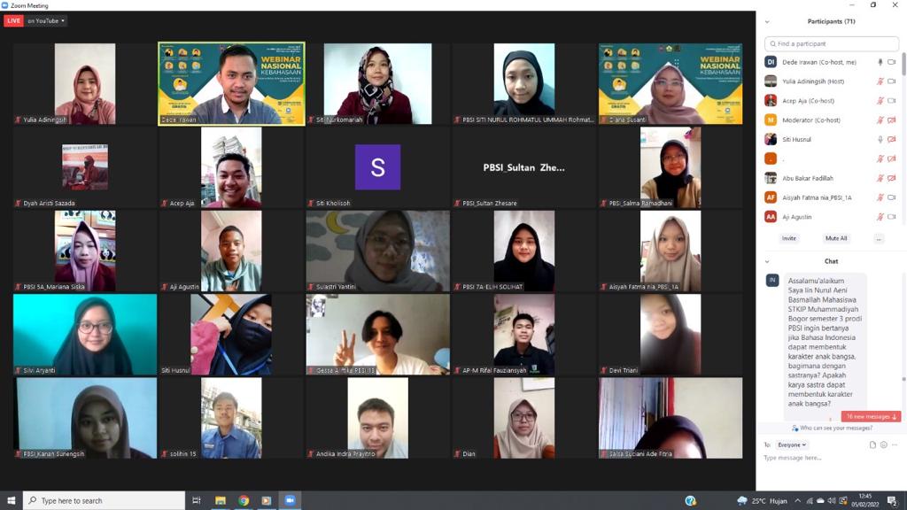 Webinar Mahasiswa STKIP Muhammadiyah Bogor Diikuti 200 Peserta