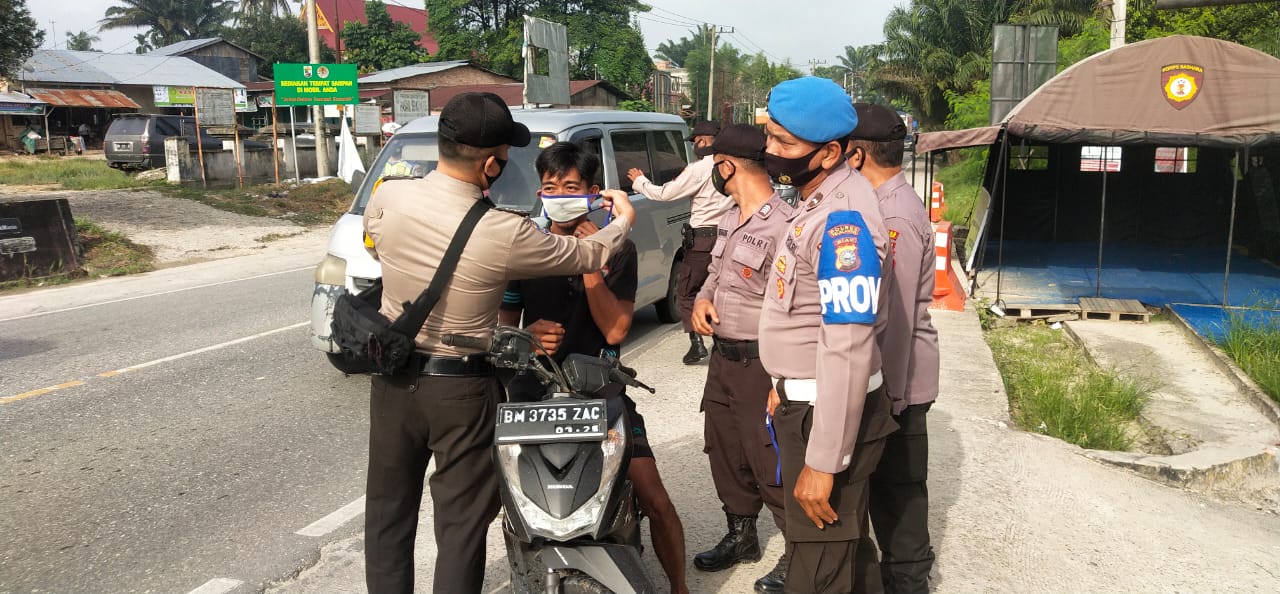 Polsek Bandar Sei Kijang Kembali Operasi Yustisi di Pos PPKM