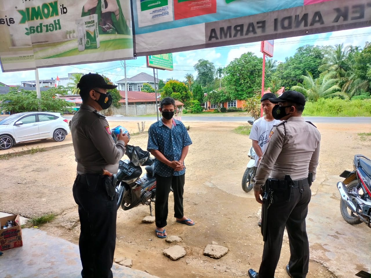 Polsek Pangkalan Lesung Terus Lakukan Upaya Cegah Penularan Covid-19