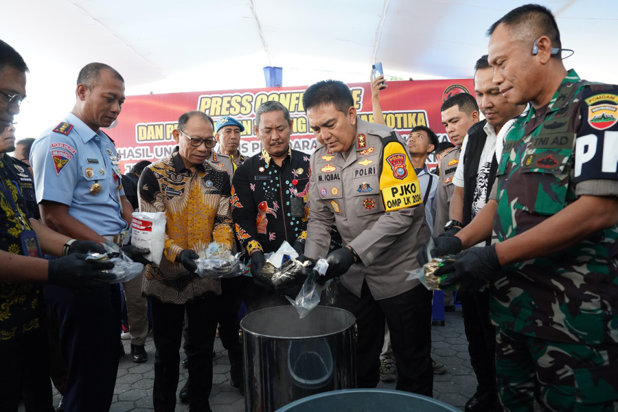 Puluhan Kilo Barang Bukti Narkoba Dimusnahkan, Polda Riau: Selamatkan 340.656 Jiwa