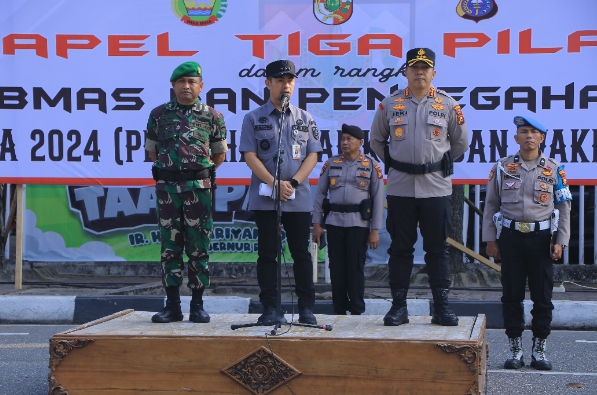 Jelang Pilkada 2024, Pemko Pekanbaru Gelar Apel Tiga Pilar