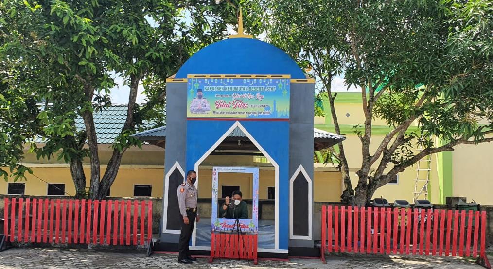 Sikapi Peniadaan Mudik, Kapolsek Kerumutan Ajak Masyarakat Berlebaran Digital