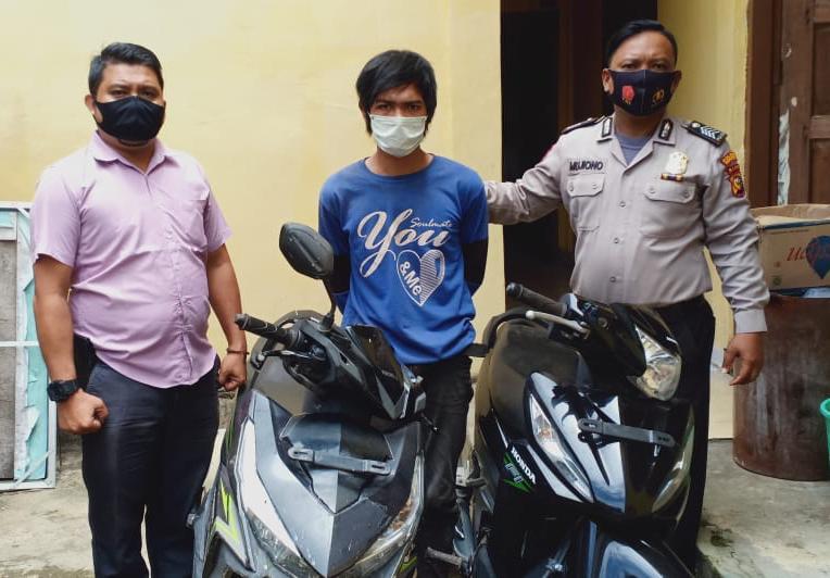 Polsek Kerumutan Ringkus Pelaku Pencurian Sepeda Motor Antar Kabupaten