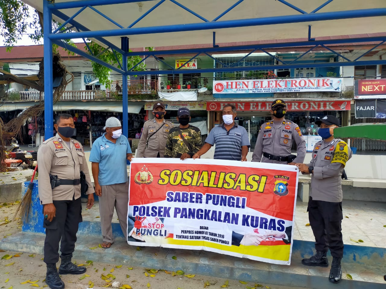 Polsek Pangkalan Kuras Sosialisasi Saber Pungli ke Anggota SPSI