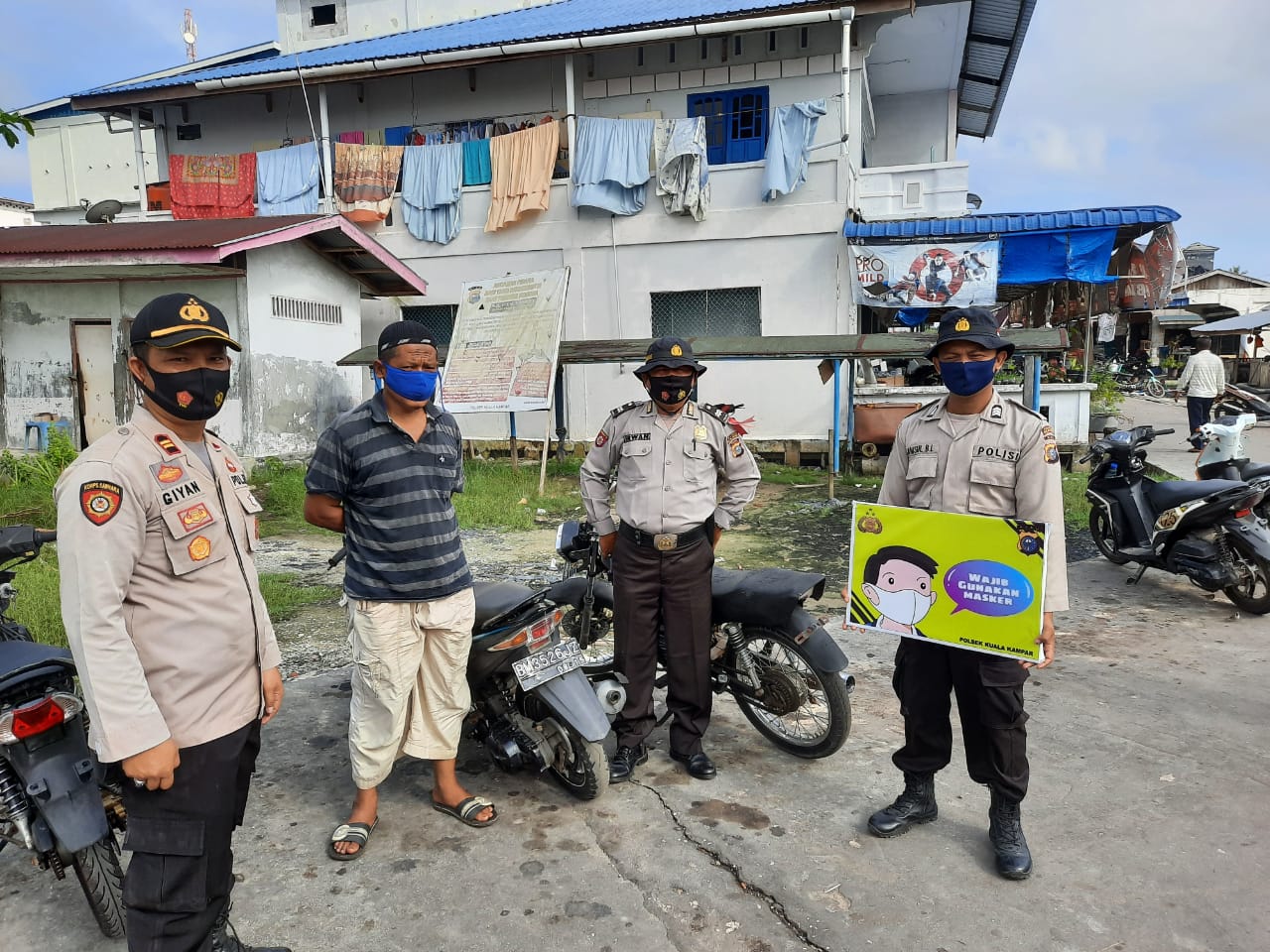 Polsek Kuala Kampar Imbau Warga Penyalai Tetap Ikuti Protokol Kesehatan