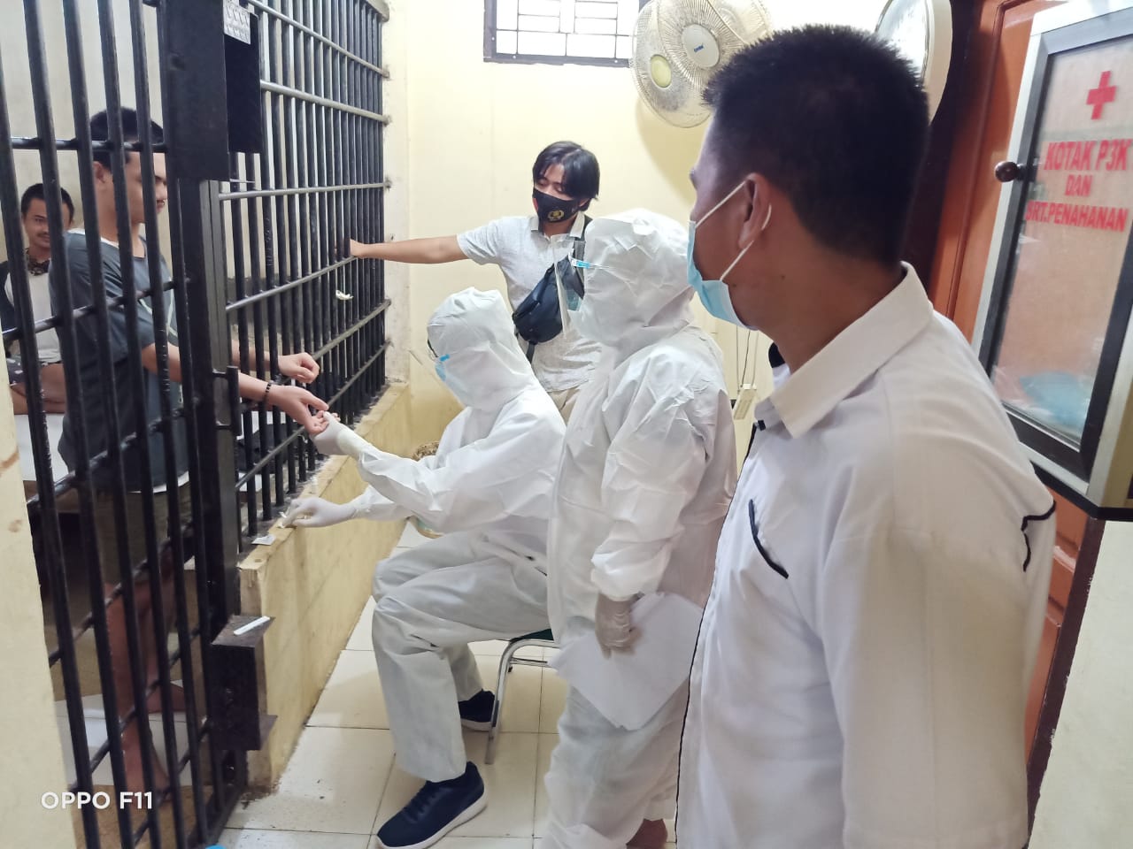 Menjamin Kesehatan Tahanan, Polsek Pangkalan Lesung lakukan Rapit Tes