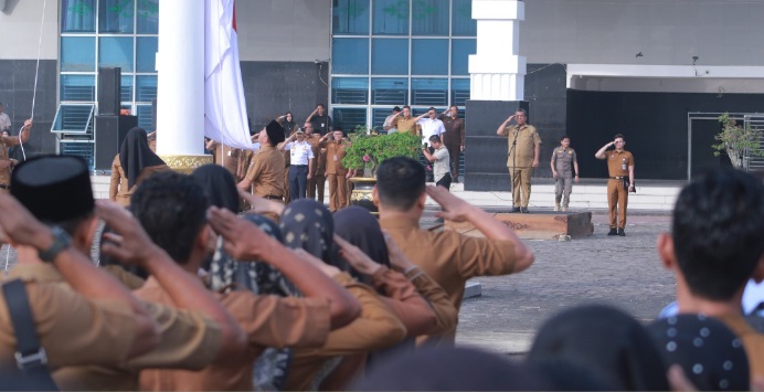 Dipimpin Pj Walikota, Jajaran BPKAD Pekanbaru Ikuti Apel Gabungan