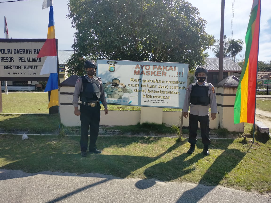 Amankan Mako Dari Ancaman Luar, Polsek Bunut Siagakan Personil
