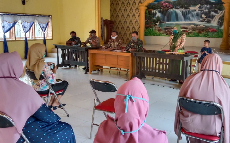 Dihadiri Babinsa Koramil 07/KPR, Pembentukan Relawan Satgas Covid-19 Tingkat Desa Dibentuk