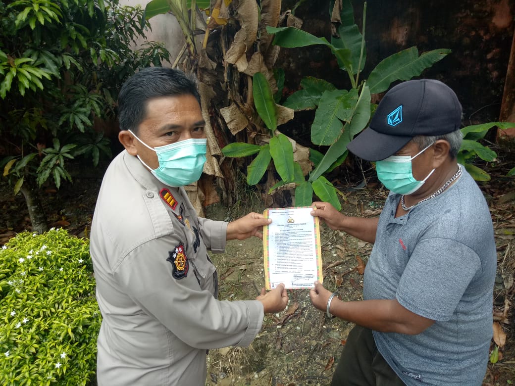 Kapolsek Bandar Sei Kijang Langsung Turun Imbauan Warga Cegah Karhutla