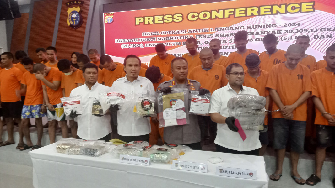 Polda Riau Bongkar Jaringan Narkoba Internasional Selama 22 Hari Operasi Antik LK 2024