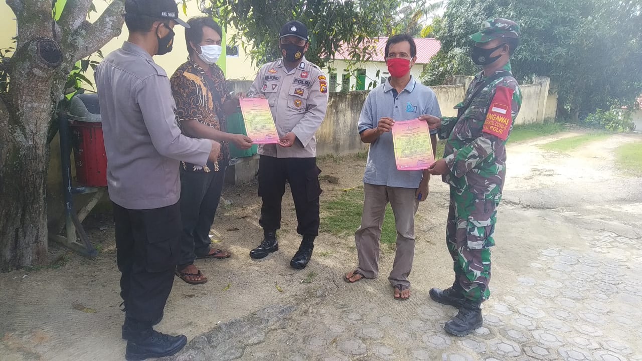 Polsek Kerumutan Sebarkan Maklumat Kapolda Riau Soal Karhutla