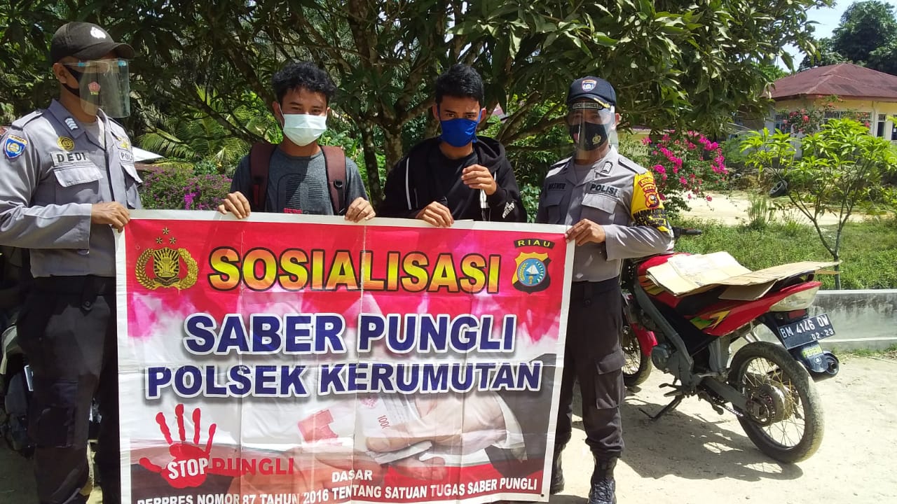 Polsek Kerumutan Gelar Sosialisasi Saber Pungli di Wilayah Hukum