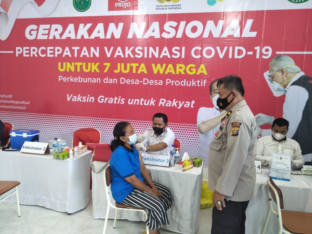 Polsek Bunut Bersama Pemerintah Kecamatan dan Nakes Upayakan Percepatan Vaksinasi