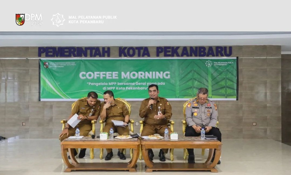 Coffee Morning, DPMPTSP Pekanbaru Bahas Peningkatan Layanan dengan Pengelola dan Gerai di MPP