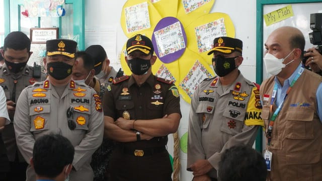 Bersama Instansi Terkait, Polres Pelalawan Sambut Kunker Forkopimda Provinsi Riau