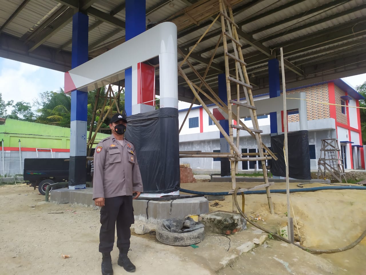 Waspada Aksi C3 dan Penularan Covid-19 di Desa Segati, Polsek Langgam Gelar Patroli