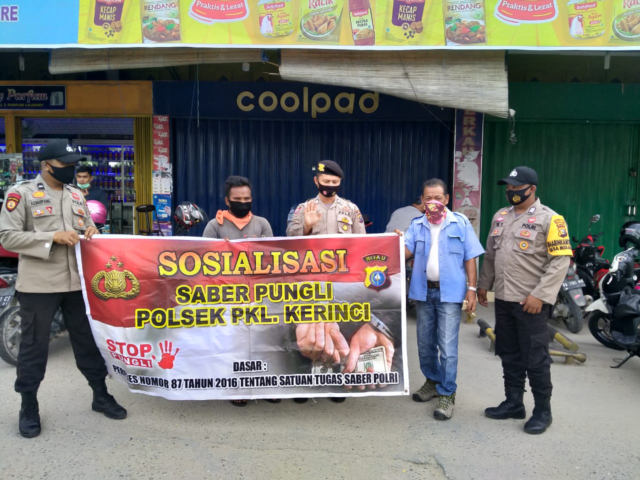 Saber Pungli, Polsek Pangkalan Kerinci Gencar Sosialisasi