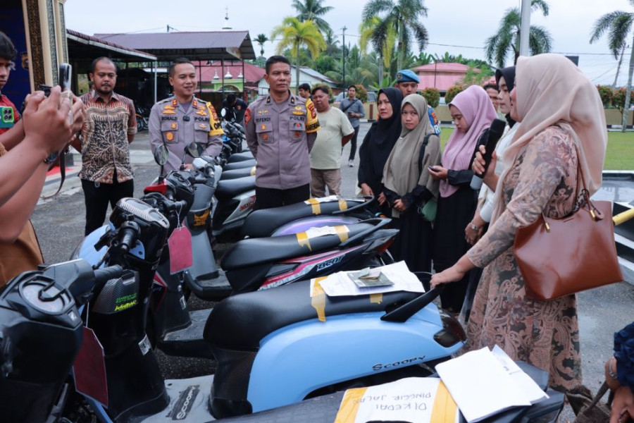 Polres Kampar Tangkap Pelaku Curanmor, 13 Sepeda Motor Diamankan