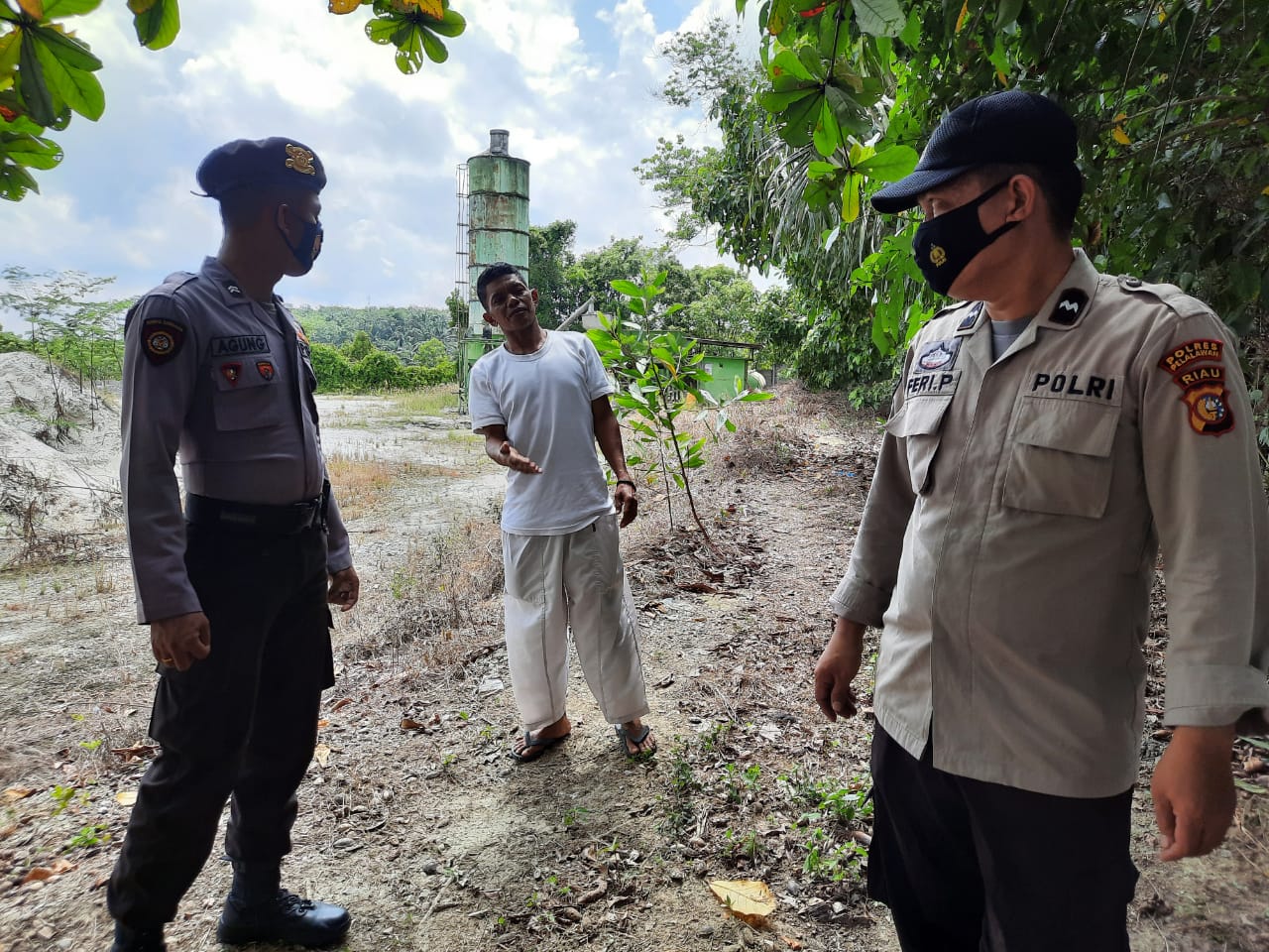 Antisipasi Karhutla, Polsek Bandar Sei Kijang Sosialisasikan Maklumat Kapolda Riau