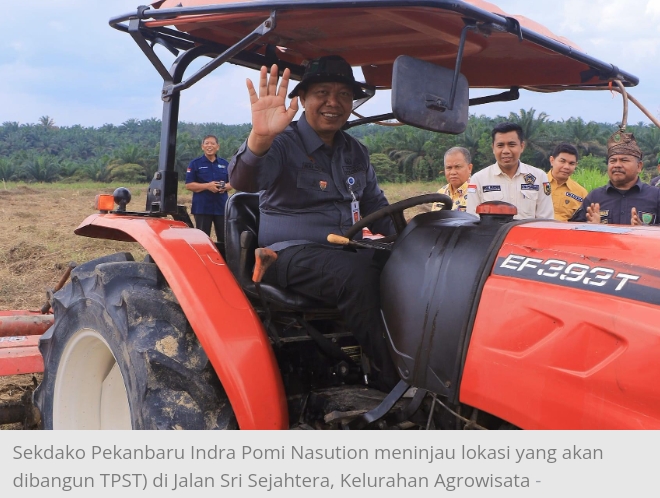 Sekdako Pekanbaru Tinjau Lahan Tempat Pengolahan Sampah Terpadu di Rumbai Barat