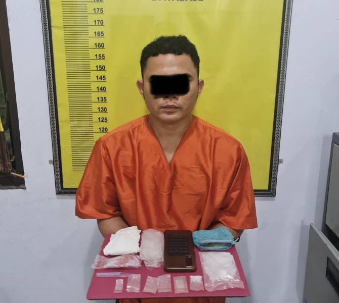 Polsek Batang Cenaku Amankan Mantan Satpam yang Jadi Pengedar Narkoba