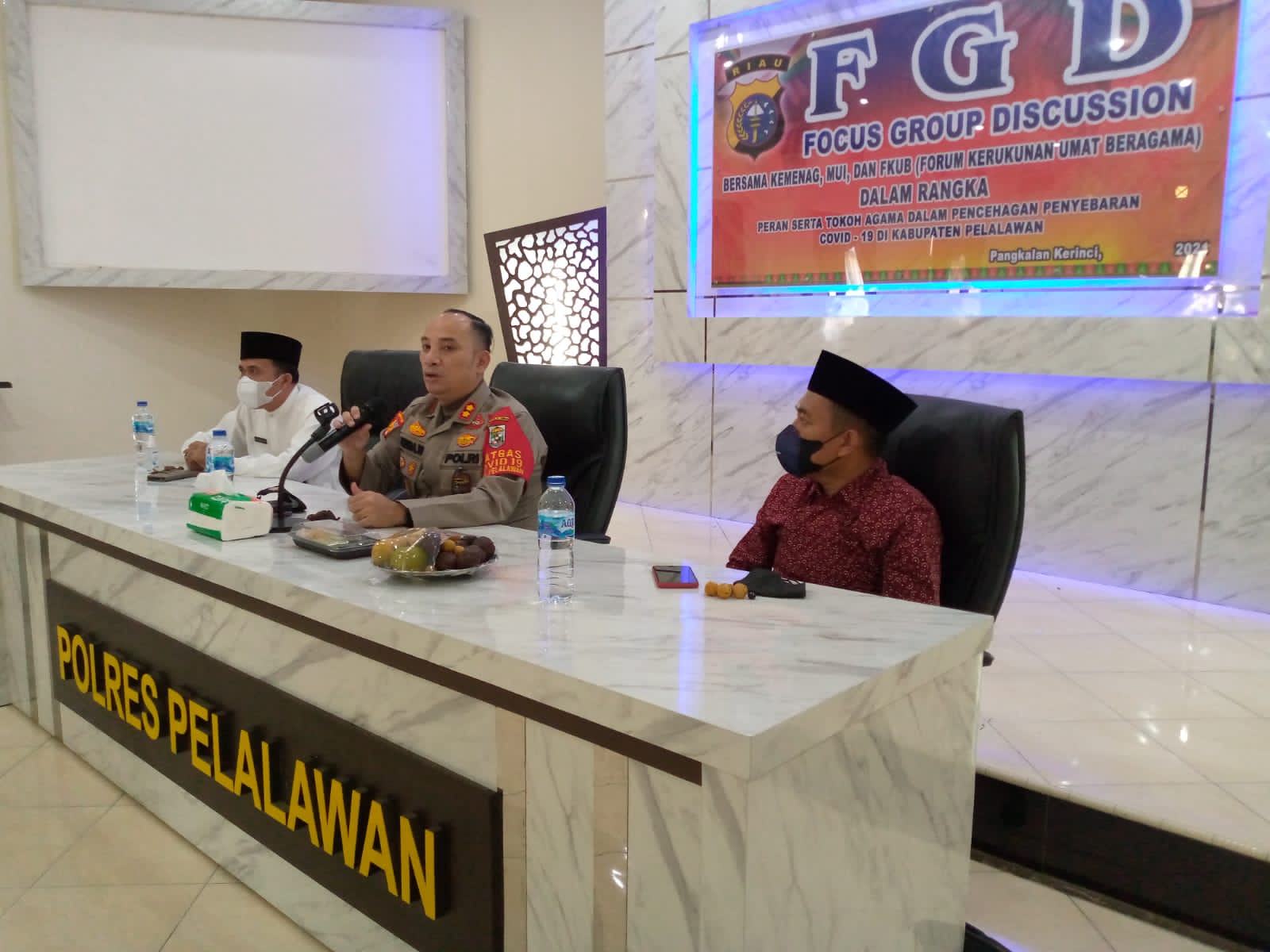 Polres Pelalawan Bersama Kemenag, MUI Dan FKUB Laksanakan Giat FGD